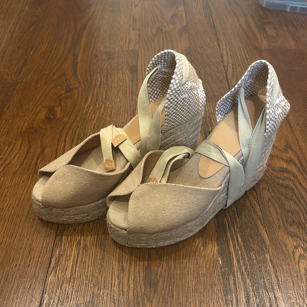 Castañer platform espadrille tie shoes